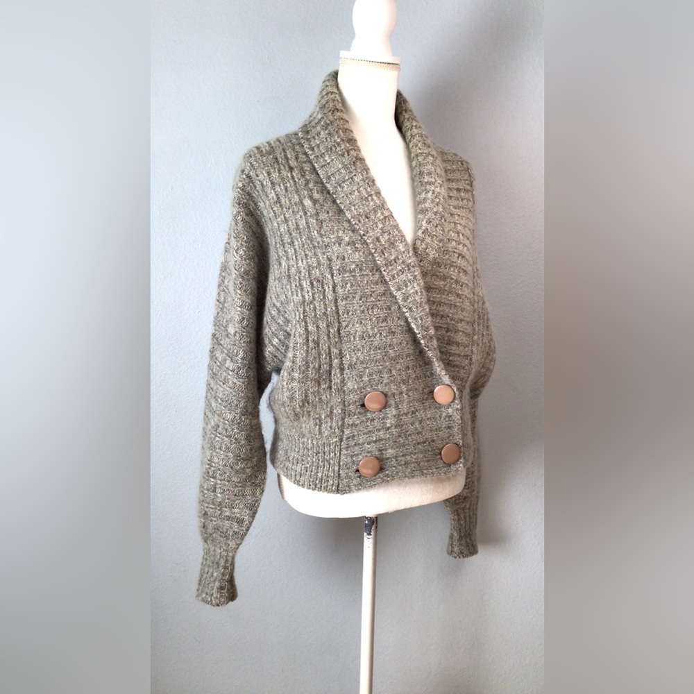 Vintage I. B. Diffusion Wool Mohair Blend Cardigan Sweater
